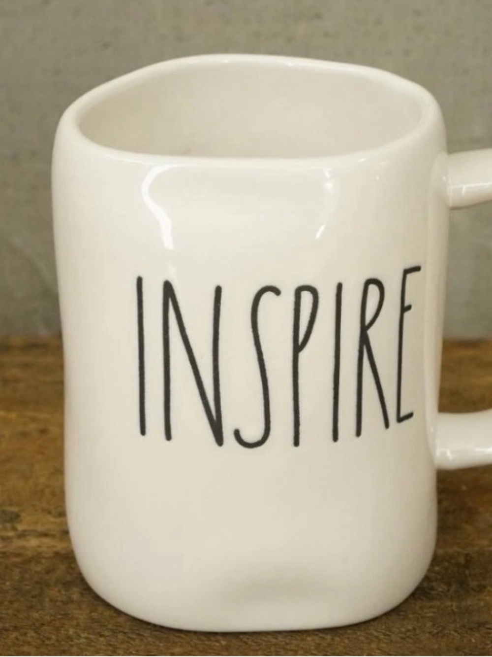 Rae Dunn White Mug with INSPIRE Text